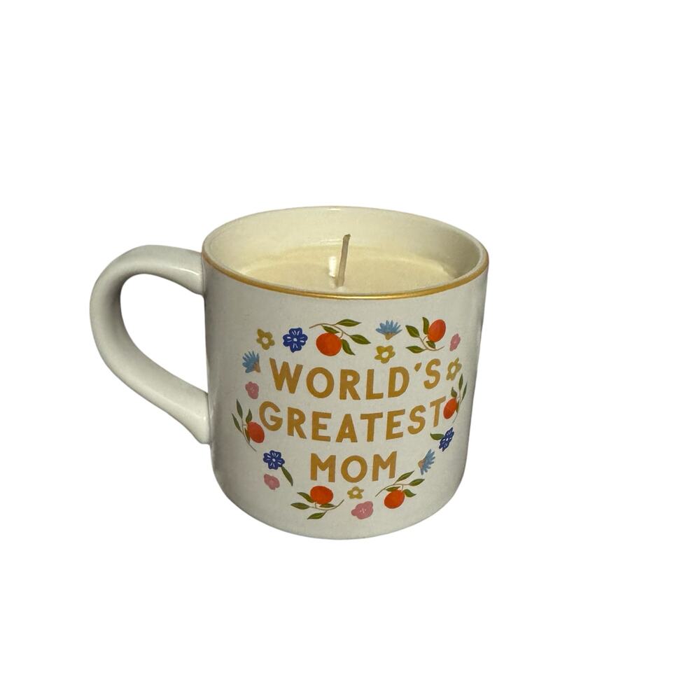 Candle – Hand-Poured Soy, Lemon Scent,‎ in Coffee Mug for Mom, Mothers Day Gift